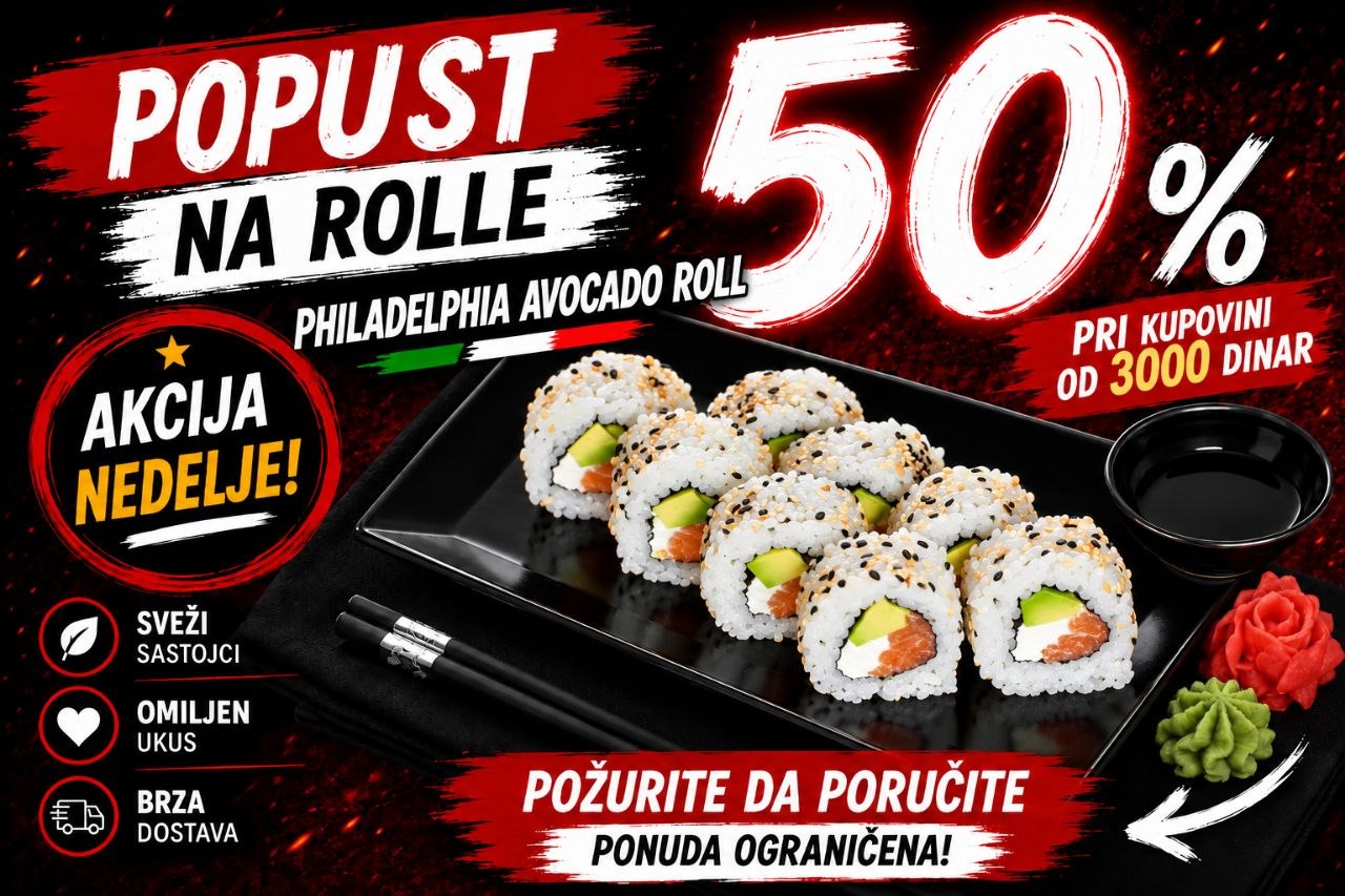 Philadelphia Avocado roll (50% popust)