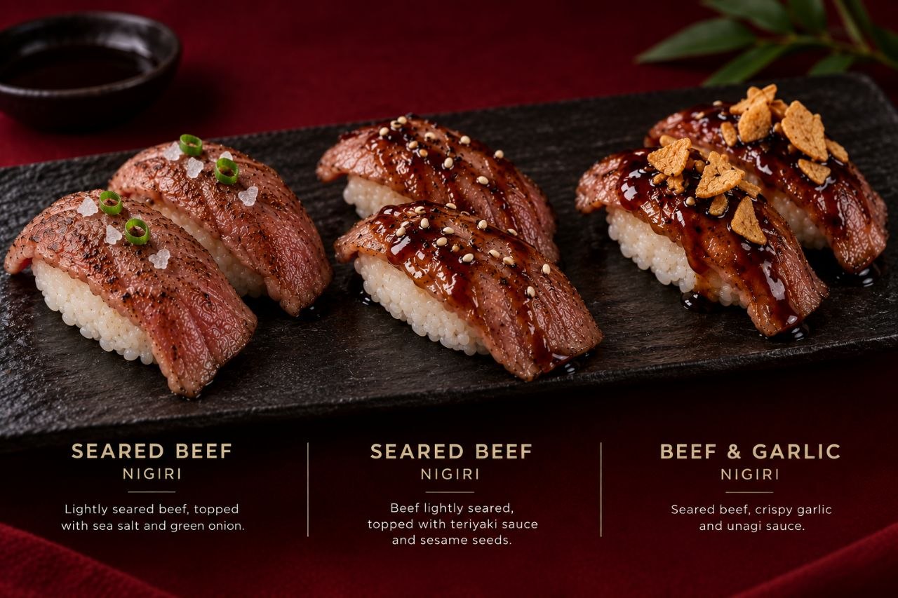 Nigiri beef set